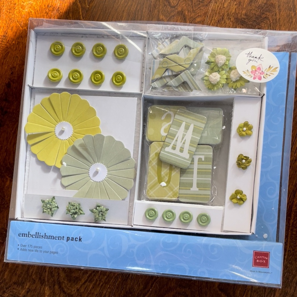Embellishment pack scrapbook scrapbooking crafting set